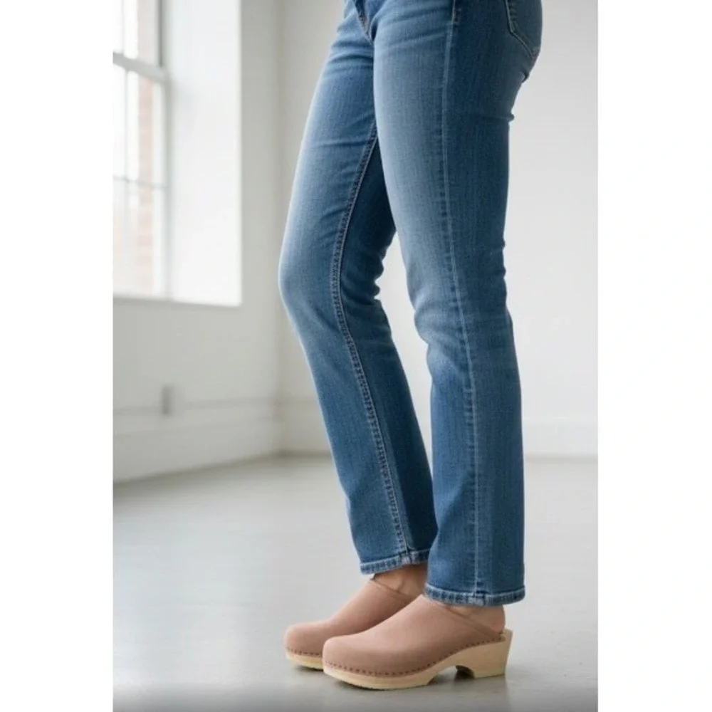 No.6 Store Old School Clogs Mid Heel in Blush Pink EU 40 Slip on Mule - Picture 1 of 13